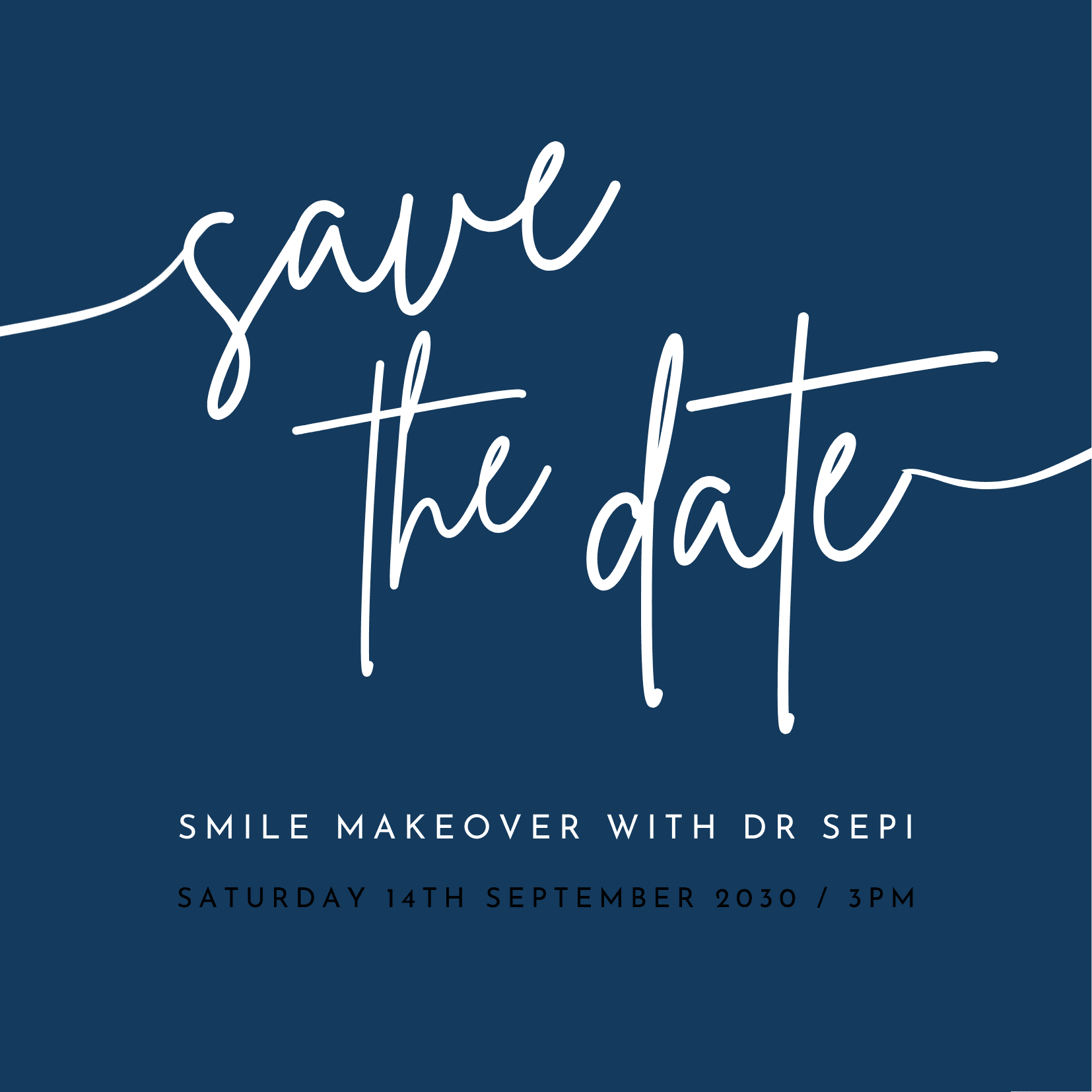 Ivory Black Minimalist Luxury Wedding Save the Date Card