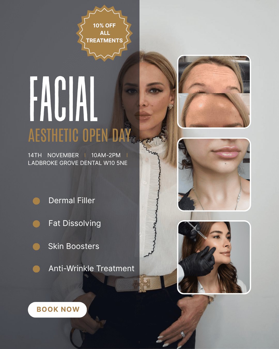 Beige and White Modern Dermatologist Clinic Promotion Instagram Post 1
