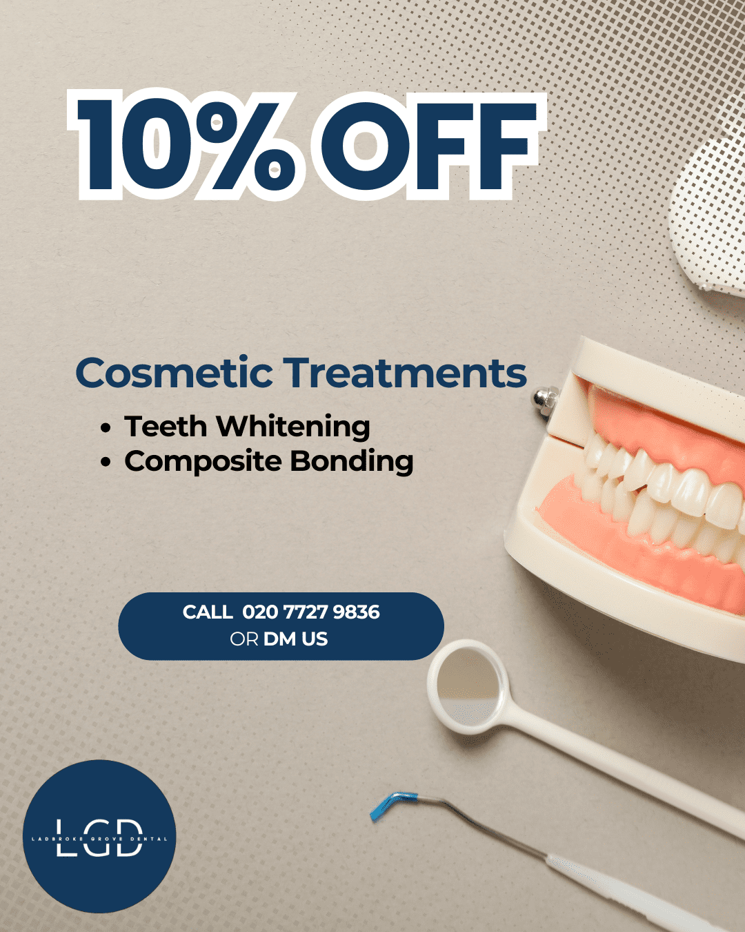 Brown Simple Dental Clinic Instagram Post